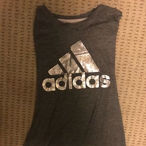 Adidas tank top with silver design